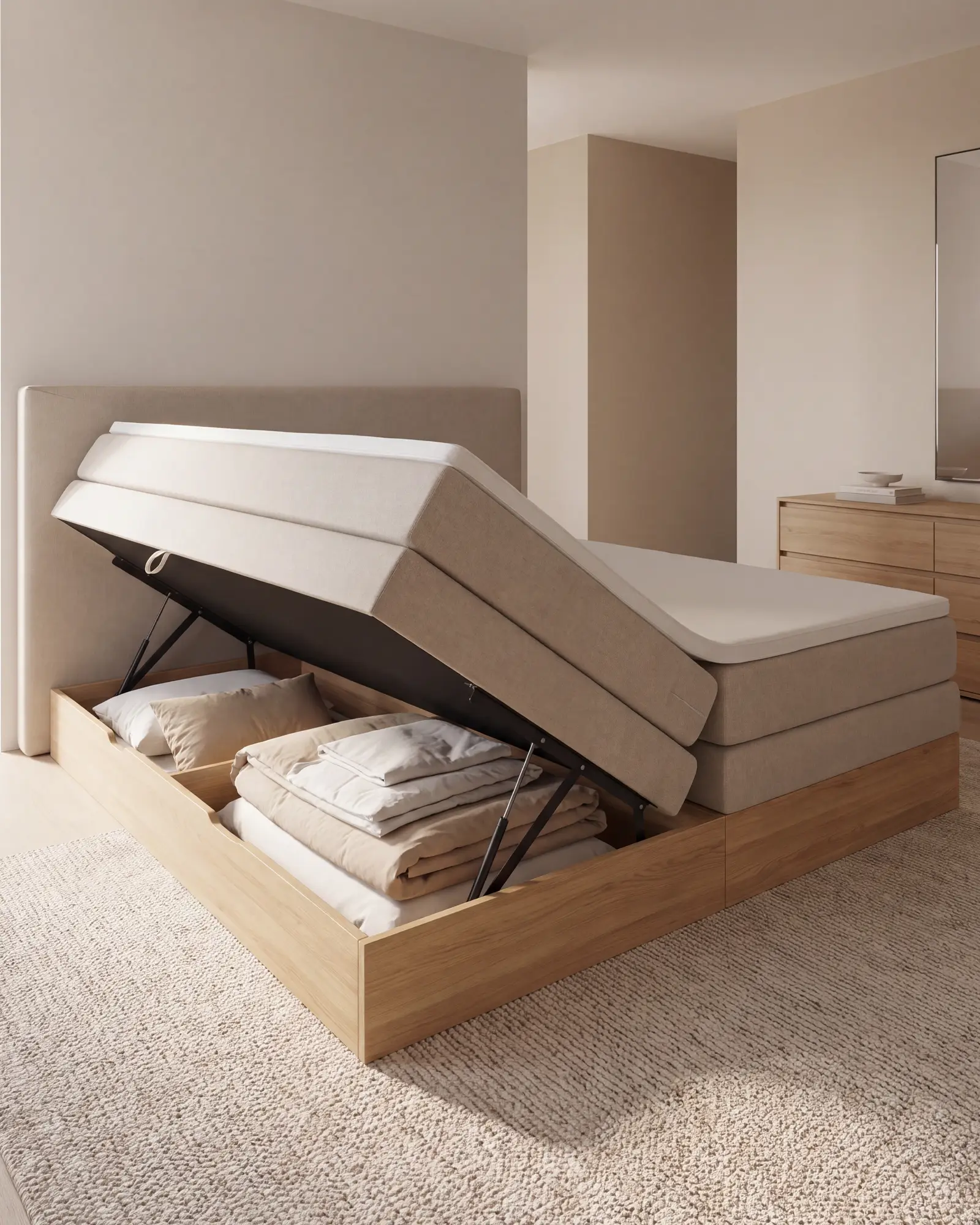 boxspringbett mit bettkasten